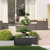 Plantenbak Staal 100x100x40 cm Zwart - 59% Korting!