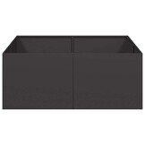Plantenbak Staal 100x100x40 cm Zwart - 59% Korting!