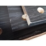 Boekenkast bewerkt hout - Zwart eiken - 40x24x77 cm - 52% korting!