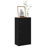 Boekenkast bewerkt hout - Zwart eiken - 40x24x77 cm - 52% korting!