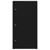 Boekenkast bewerkt hout - Zwart eiken - 40x24x77 cm - 52% korting!
