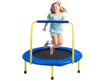 Opvouwbare Kinder Trampoline Blauw 92cm met Handvat (34% Korting)