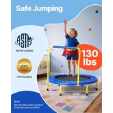 Opvouwbare Kinder Trampoline Blauw 92cm met Handvat (34% Korting)
