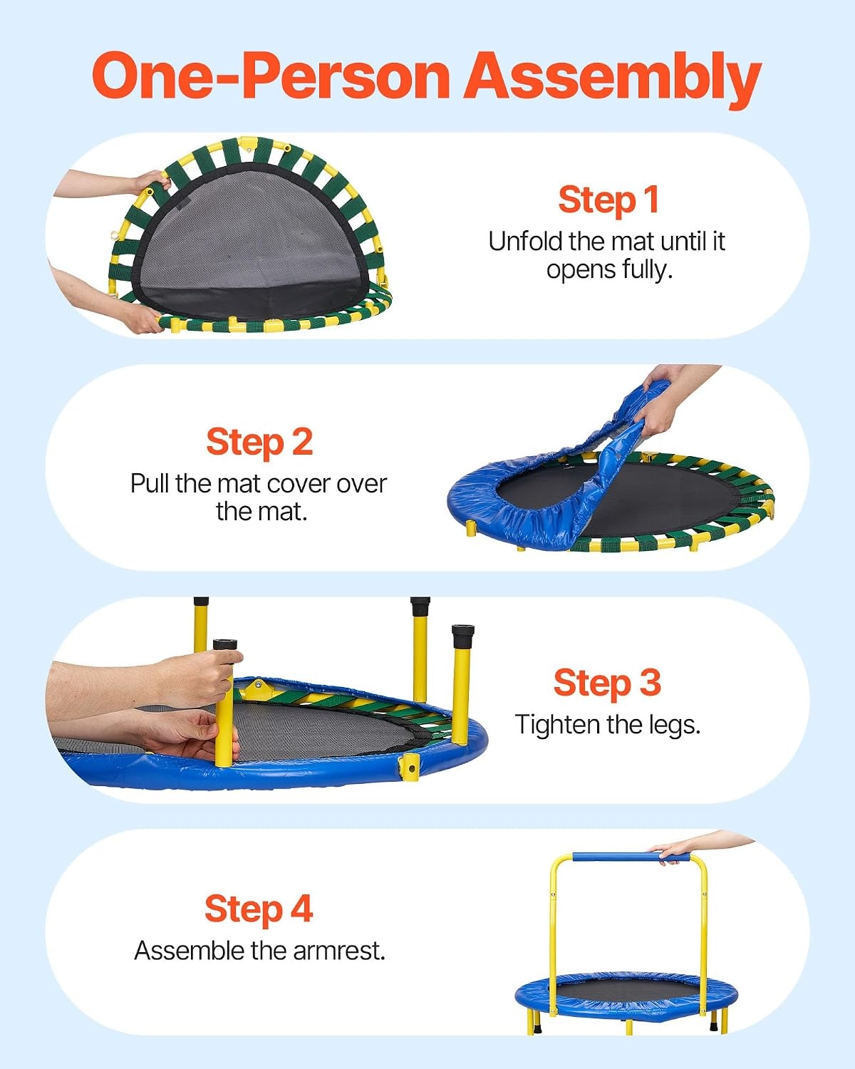 Opvouwbare Kinder Trampoline Blauw 92cm met Handvat (34% Korting)