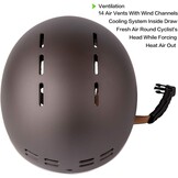 Retro Fietshelm Volwassenen OnBros - L - Koffiebruin - 33% Korting