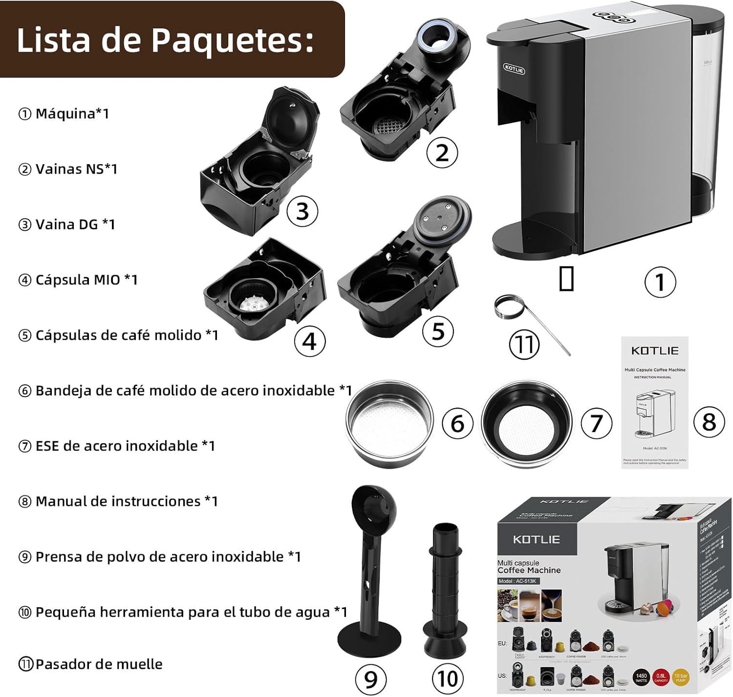 5-in-1 Koffiemachine (Nespresso, Dolce Gusto, Gemalen Koffie) - 34% Korting