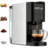 KOTLIE 4-in-1 Espresso Koffiezetapparaat - 19 Bar Bruin - 35% Korting