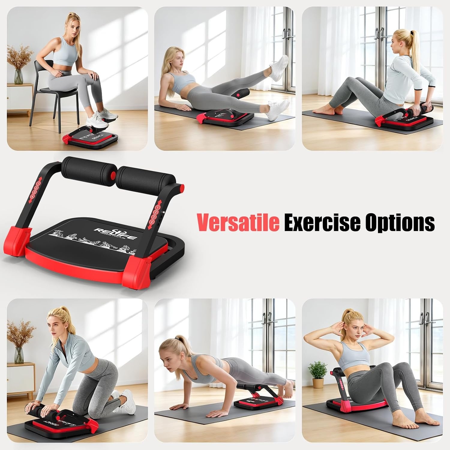 Opvouwbare Buikspiertrainer met 3 Weerstandsniveaus | 111cm | Max 150kg