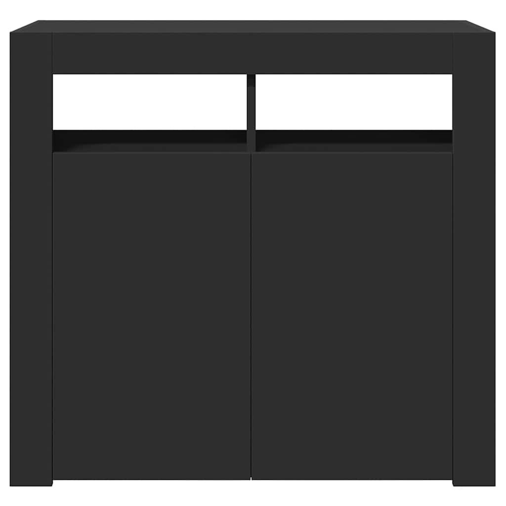 Zwart Dressoir met LED-verlichting 80x35x75 cm - 34% Korting!