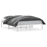 vidaXL Bedframe Metaal Wit 135x190cm - 54% Korting