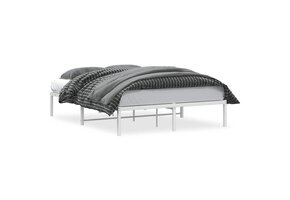 Wit Metalen Bedframe (135x190cm) met 66% Korting