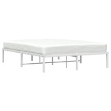 vidaXL Bedframe Metaal Wit 135x190cm - 54% Korting