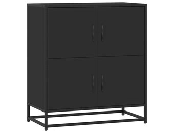 Zwart Bewerkt Houten Dressoir 68x35x76 cm - 34% Korting