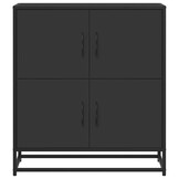Zwart Bewerkt Houten Dressoir 68x35x76 cm - 34% Korting