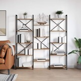 Boekenkast Oud Hout Industrieel - 156x25x167.5cm - 34% Korting