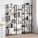 Boekenkast Oud Hout Industrieel - 156x25x167.5cm - 34% Korting