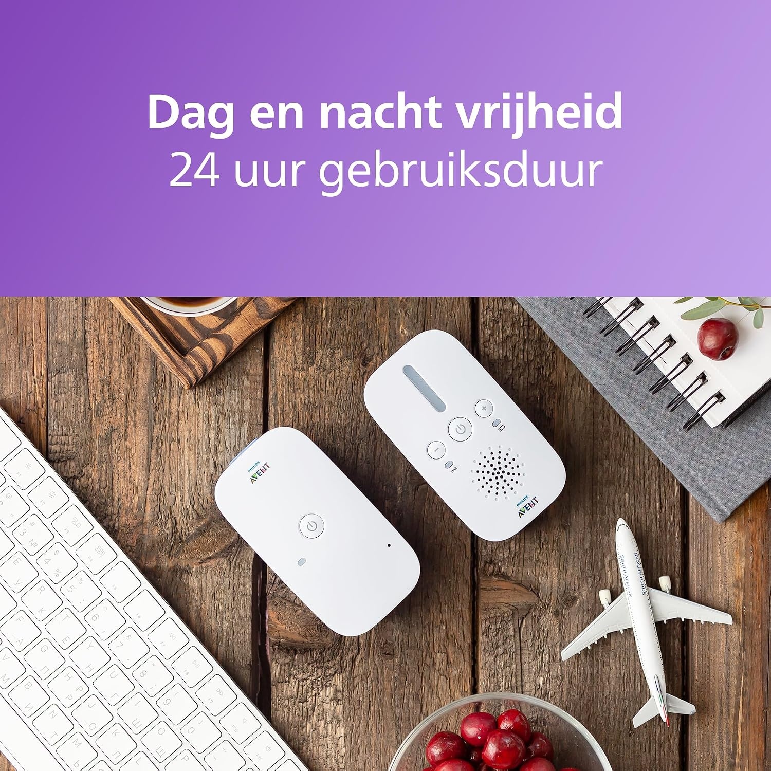 Philips Avent Babyfoon SCD503 Wit - DECT, 24u Batterij