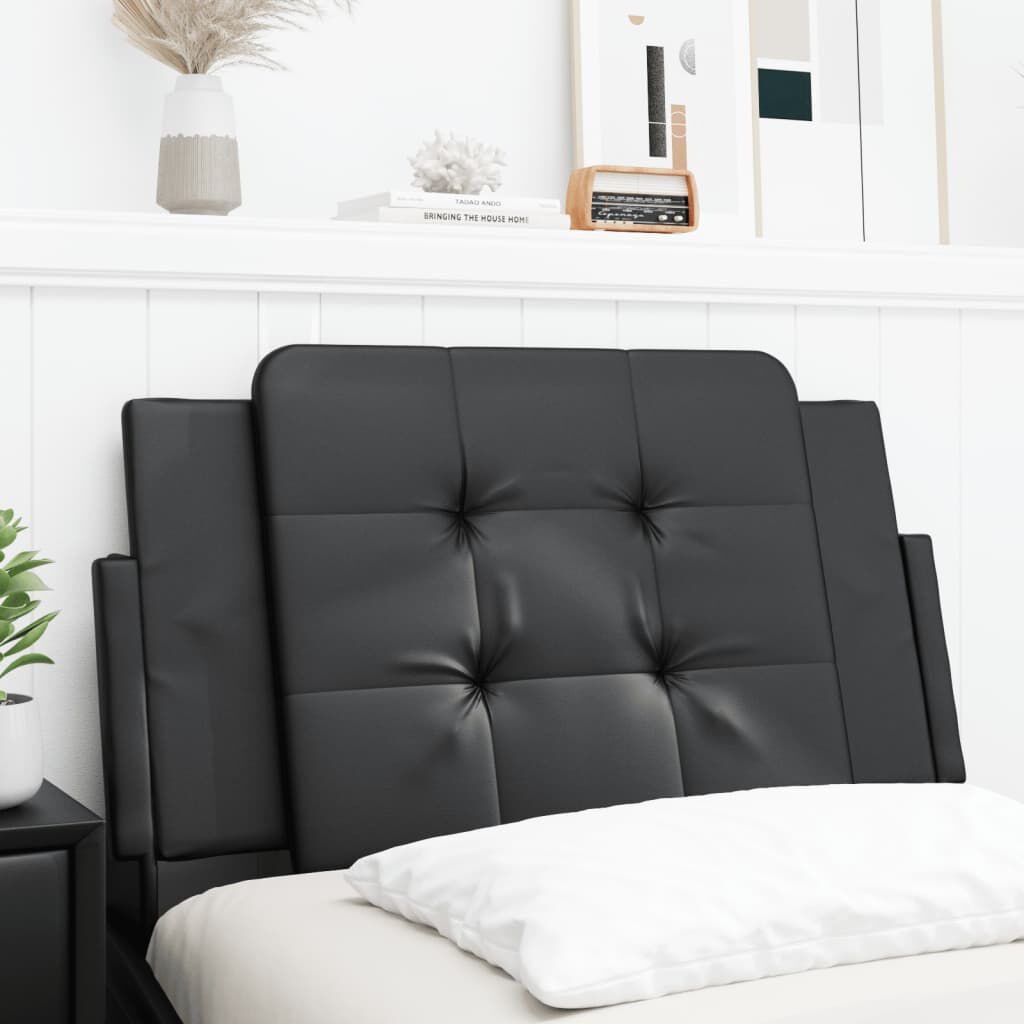 Hoofdbordkussen 90 cm Kunstleer Zwart - 57% Korting!