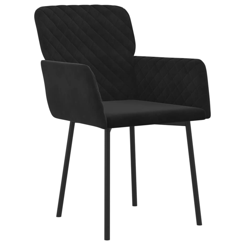 Eetkamerstoelen Fluweel Zwart (2 stuks) - 34% Korting