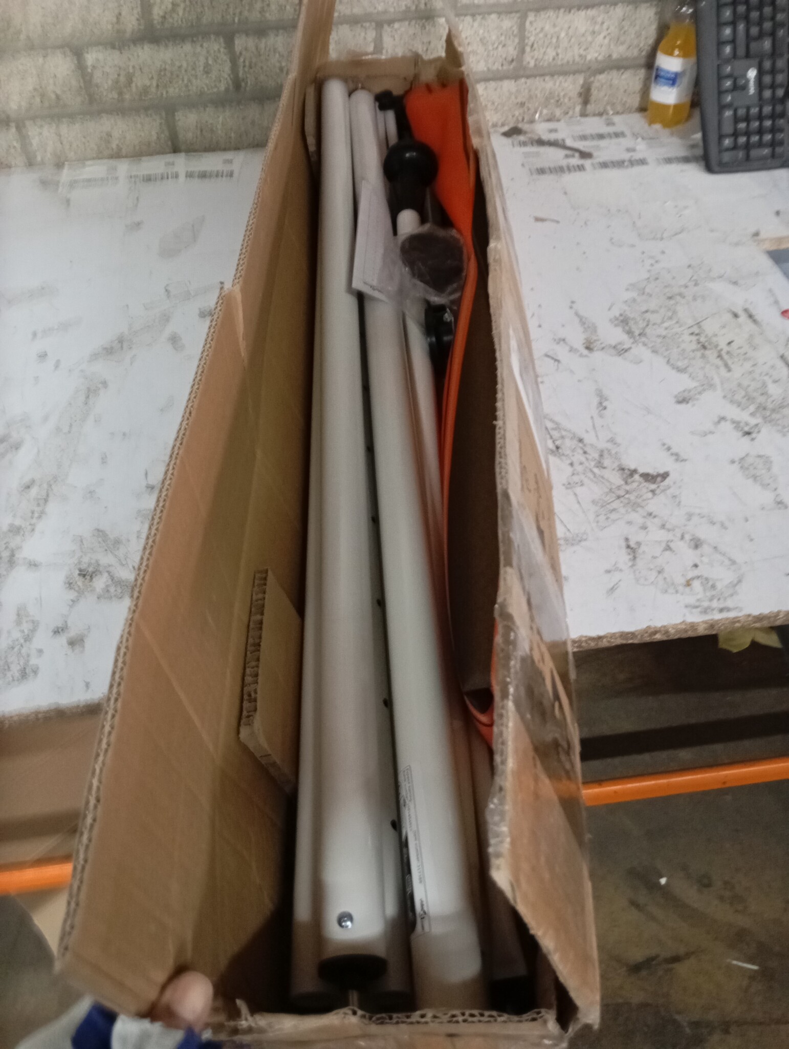 vidaXL Luifel 350cm Oranje/Bruin - 54% Korting!