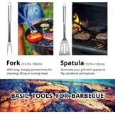 9-delige BBQ Kookgerei Set RVS - Vaatwasmachinebestendig met Tas