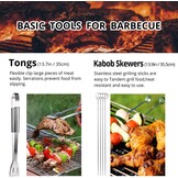 9-delige BBQ Kookgerei Set RVS - Vaatwasmachinebestendig met Tas