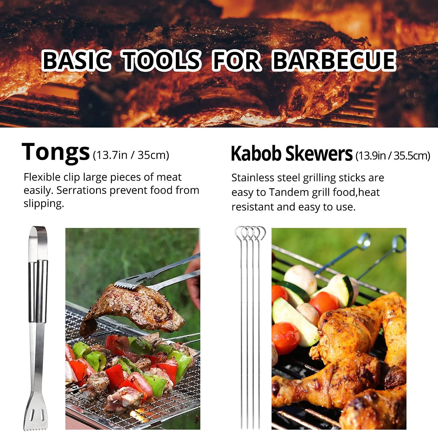 9-delige BBQ Kookgerei Set RVS - Vaatwasmachinebestendig met Tas