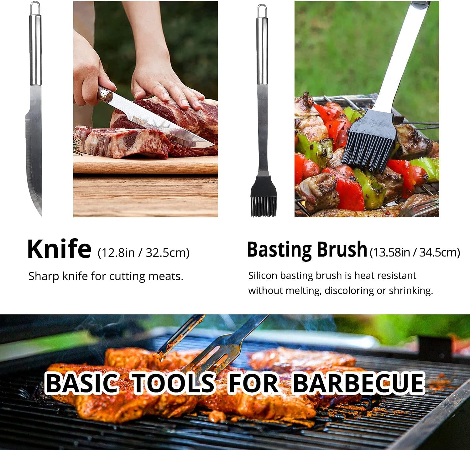 9-delige BBQ Kookgerei Set Roestvrij Staal - 38% Korting!