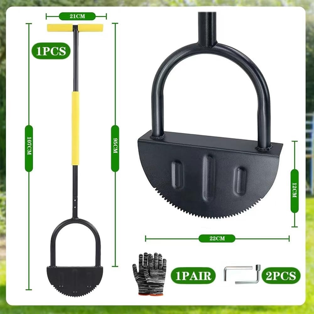 Gazonrandsteker 107cm - Getand Staal & Ergonomische Grip - 32% Korting