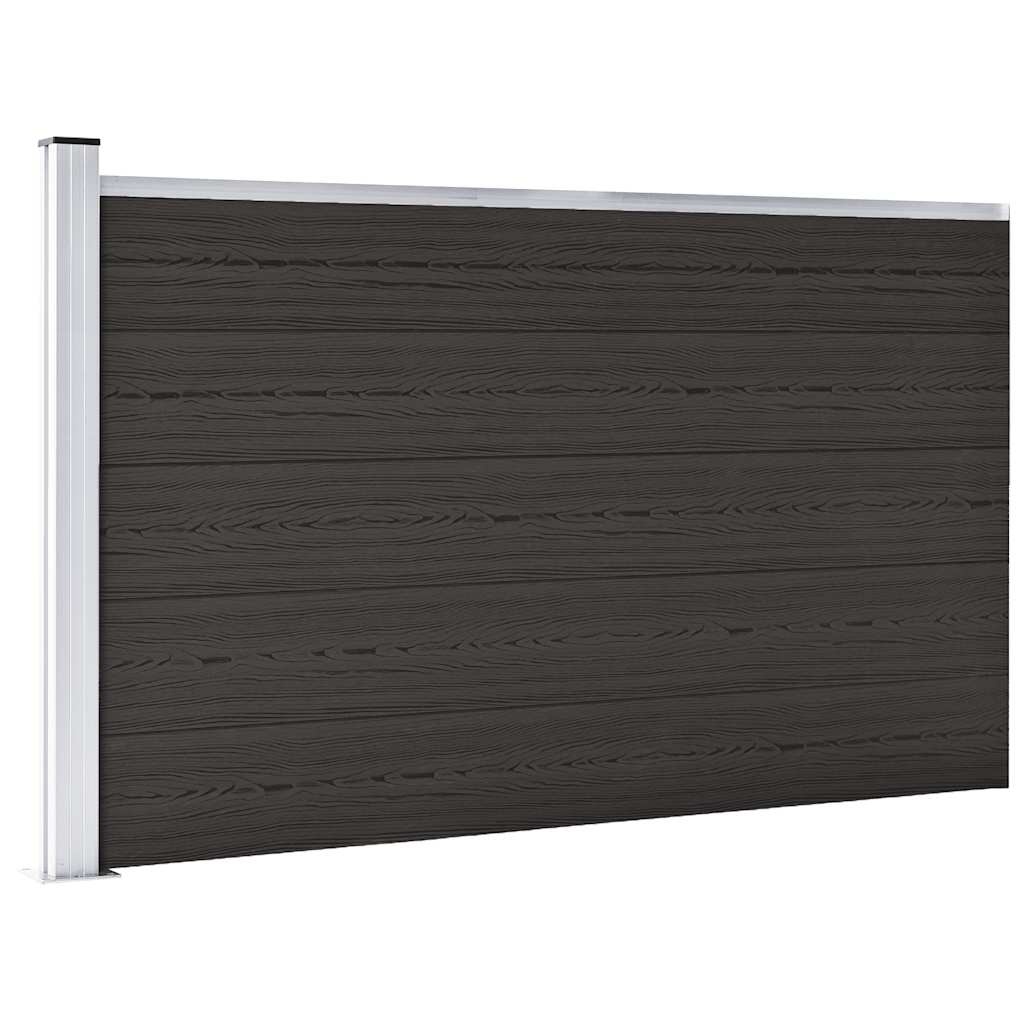 vidaXL Schuttingpaneel 175x105 cm HKC Zwart (35% Korting)