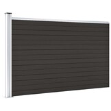 vidaXL Schuttingpaneel 175x105 cm HKC Zwart (35% Korting)