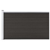 vidaXL Schuttingpaneel 175x105 cm HKC Zwart (35% Korting)