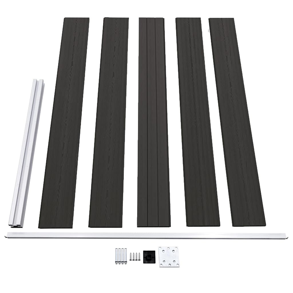 vidaXL Schuttingpaneel 175x105 cm HKC Zwart (35% Korting)