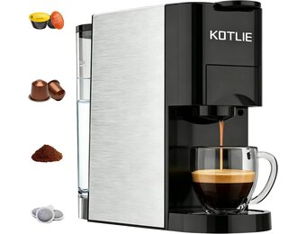 4-in-1 Koffiezetapparaat: Nespresso, Dolce Gusto, Gemalen Koffie & ESE