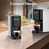 4-in-1 Koffiezetapparaat: Nespresso, Dolce Gusto, Gemalen Koffie & ESE