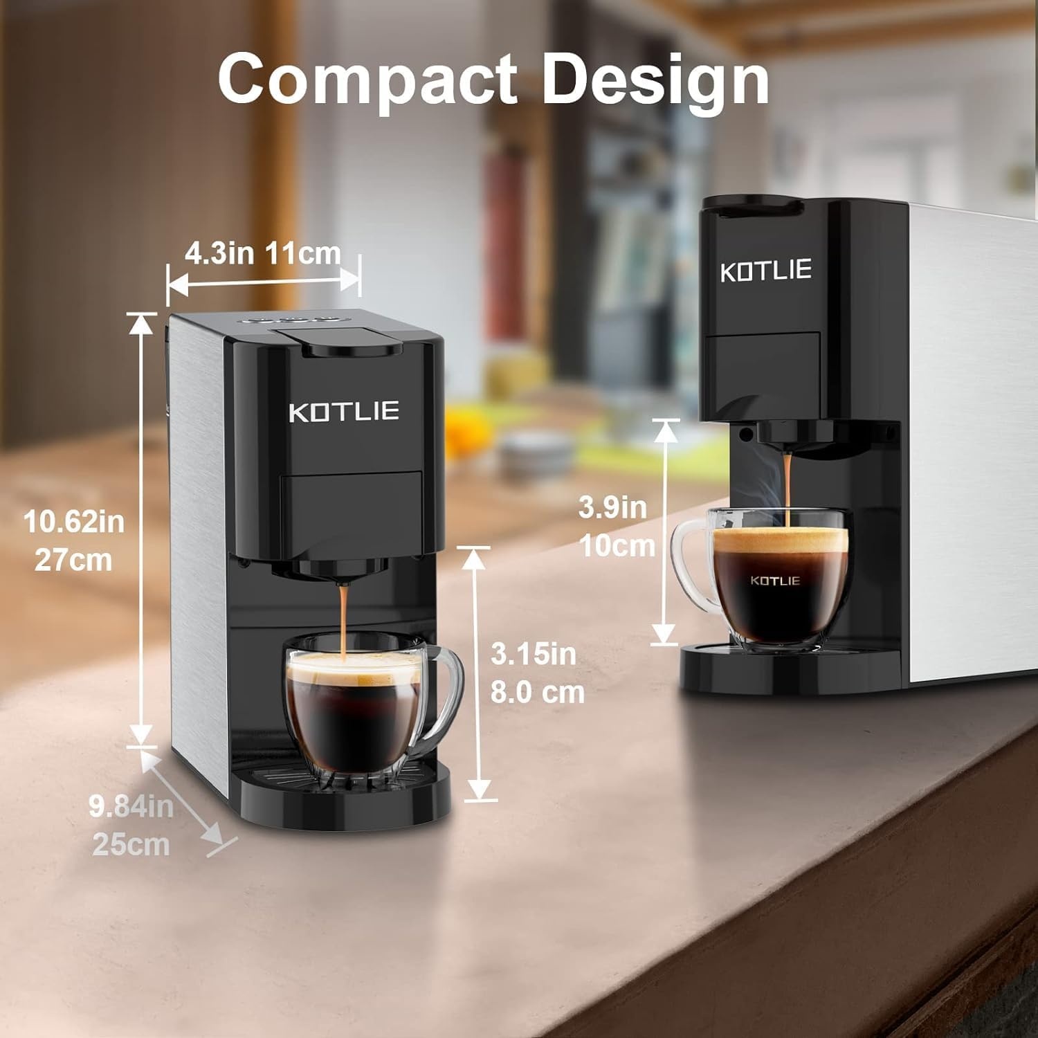 4-in-1 Koffiezetapparaat: Nespresso, Dolce Gusto, Gemalen Koffie & ESE