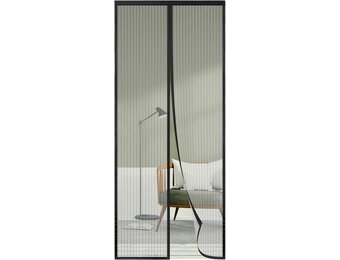 Zelfdichtend Vliegengaas Deur Zwart 95x215 cm - 75% Korting