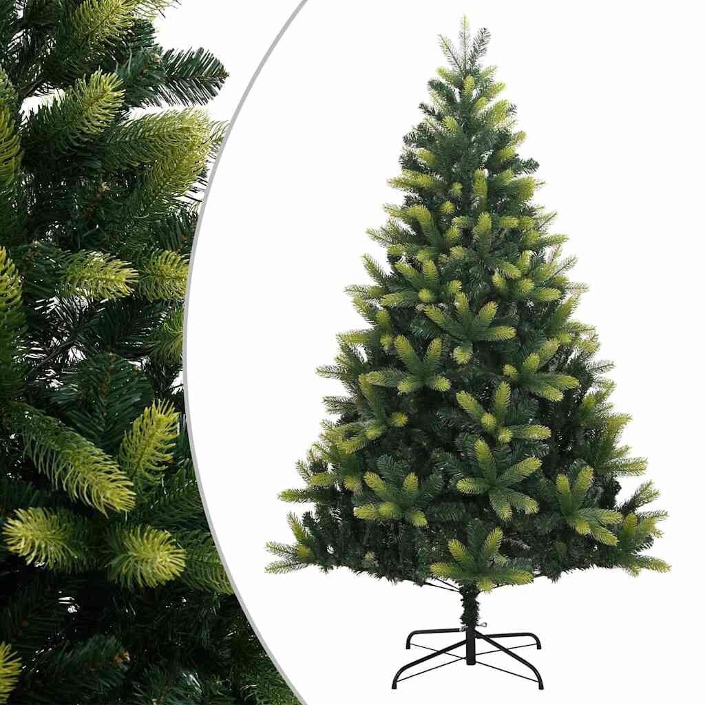 vidaXL Kunstkerstboom met scharnieren en standaard 210 cm