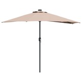 vidaXL Tuinparasol Taupe 294 x 150 x 224 cm Stof