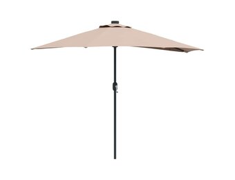 vidaXL Tuinparasol Taupe 294 x 150 x 224 cm Stof