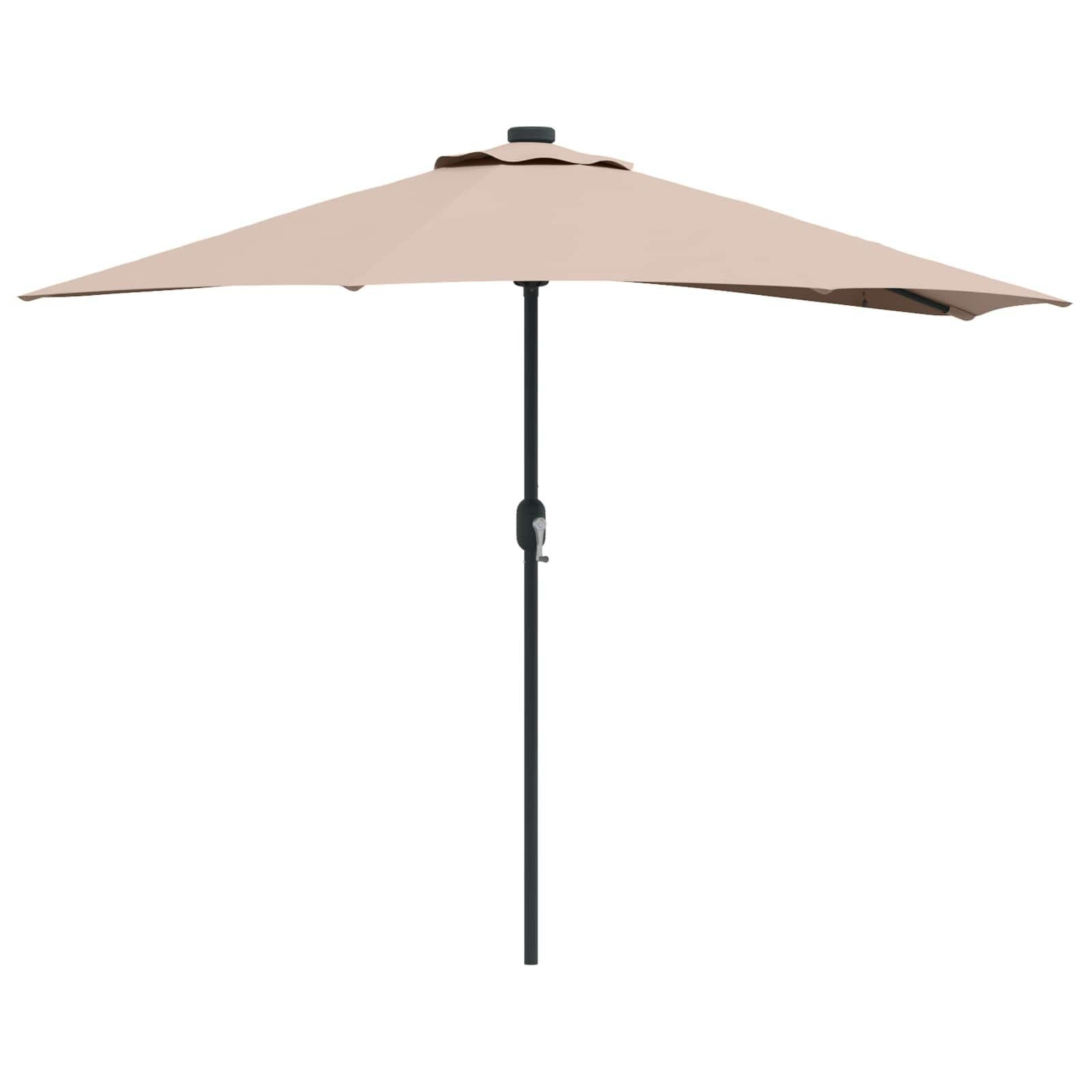 vidaXL Tuinparasol Taupe 294 x 150 x 224 cm Stof