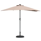 vidaXL Tuinparasol Taupe 294 x 150 x 224 cm Stof
