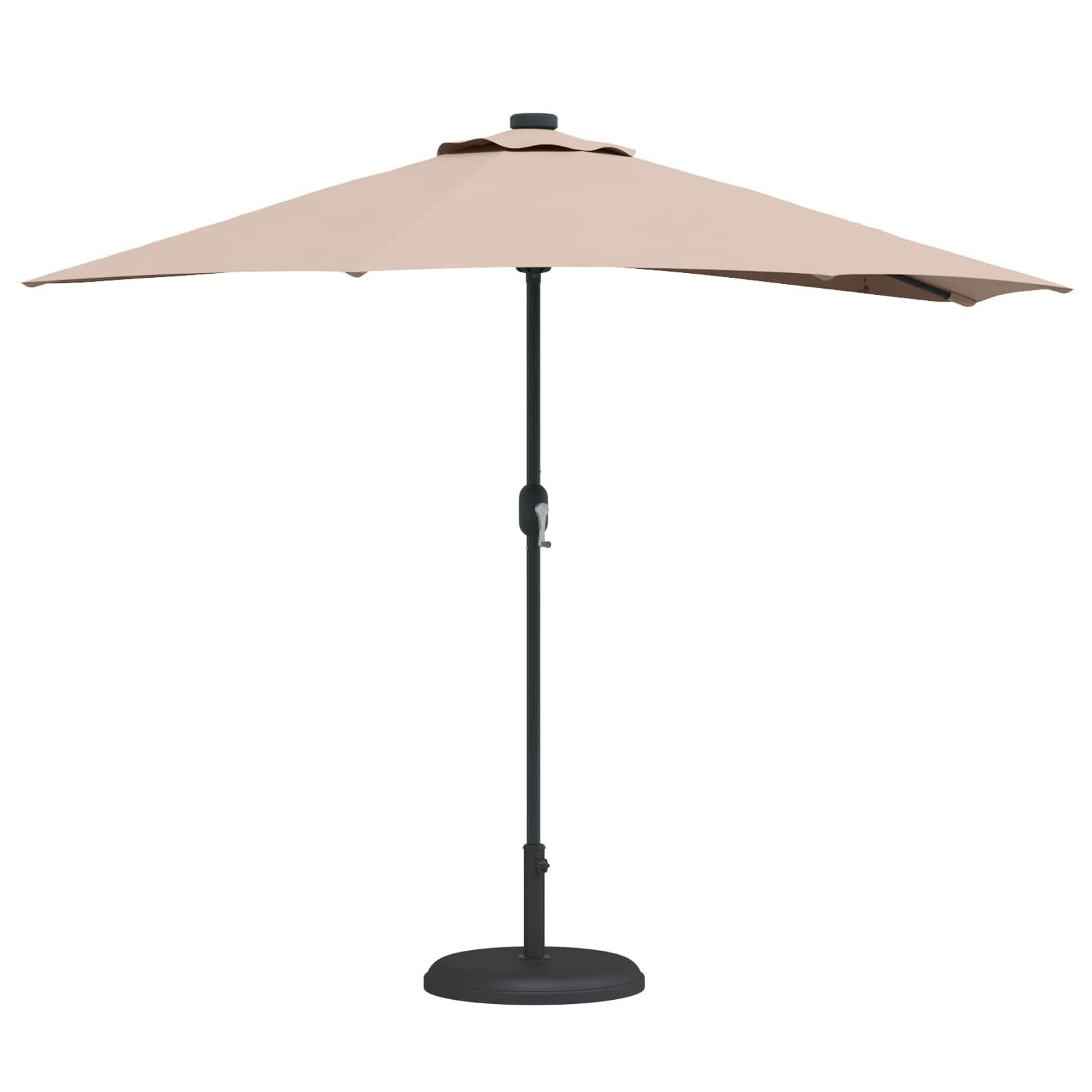 vidaXL Tuinparasol Taupe 294 x 150 x 224 cm Stof