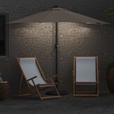 vidaXL Tuinparasol Taupe 294 x 150 x 224 cm Stof