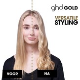 ghd Gold Professionele stijltang, krultang, krultang voor golven, optimale stylingtemperatuur 185 °C, Dual Zone technologie, zwart