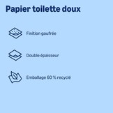 by Amazon Papier Toilette Doux, 2 Épaisseurs, 36 rouleaux (4 paquets de 9), 210 feuilles par rouleau, certifié FSC