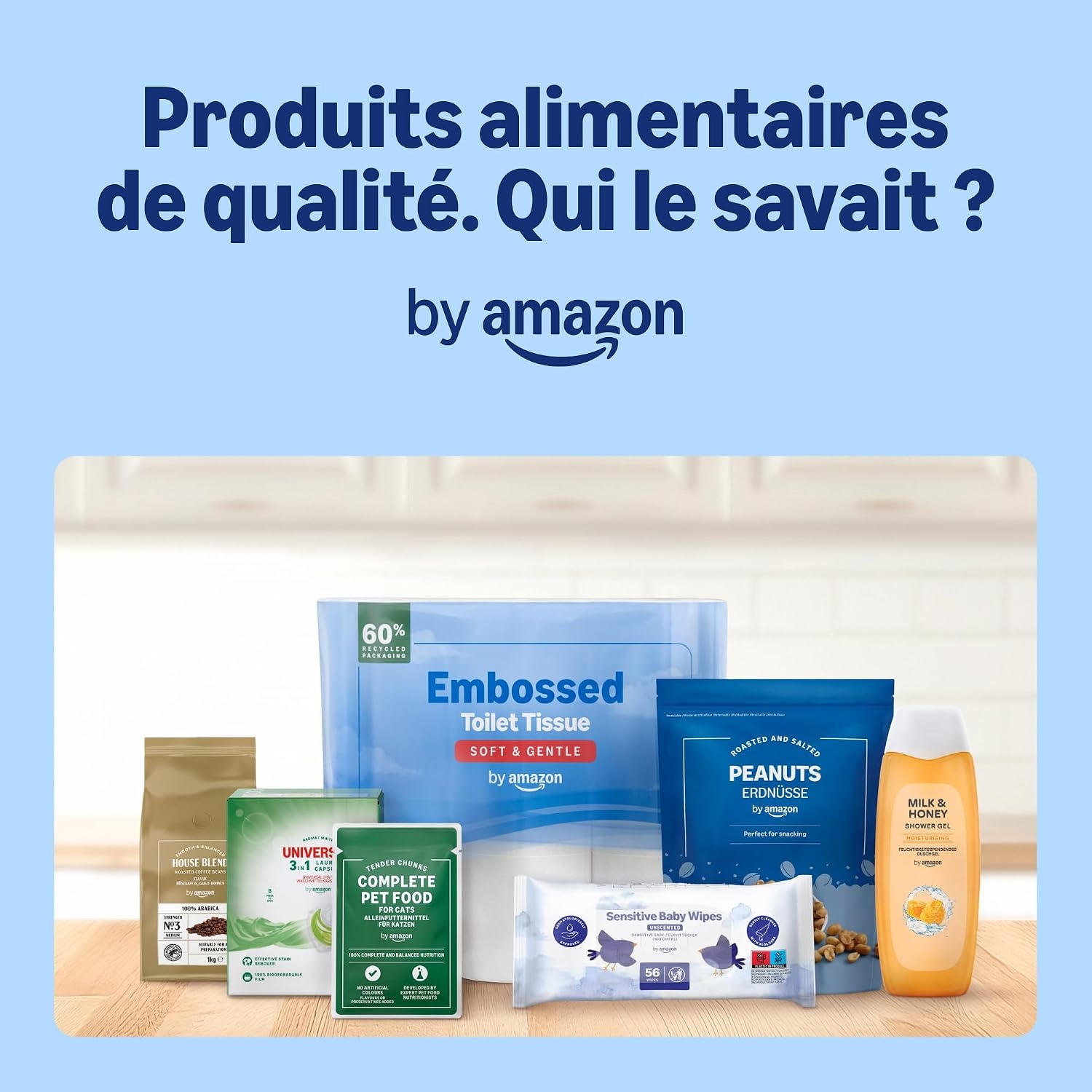 by Amazon Papier Toilette Doux, 2 Épaisseurs, 36 rouleaux (4 paquets de 9), 210 feuilles par rouleau, certifié FSC