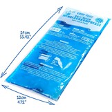 com-four® 2x grote meervoudige kompressen met premium herbruikbare fleece-hoes, koude en warme kompressen met gel-coolpack, beschermhoes met elastische band, 29 x 12 cm - Made in Germany