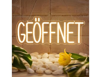 Neonbord voor deur, open lichtreclame, deurbord, led-neonlicht, hangbord, USB-voeding met dimbare schakelaar, voor etentruck, restaurant, boekhandel, hotel, supermarkt