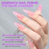 Dubbele Sandwich Nagelvormen - 240 Stuks - 57% Korting